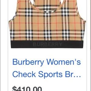 Authentic Burberry sports bra